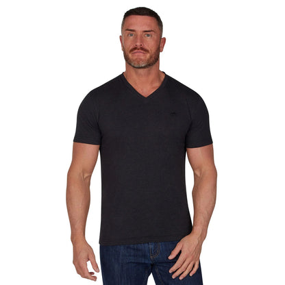 Black - Front - Raging Bull Mens Organic V Neck Classic T-Shirt