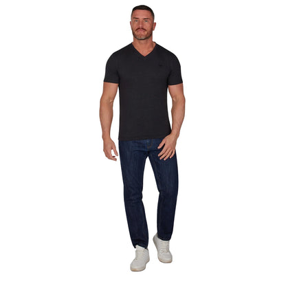 Black - Lifestyle - Raging Bull Mens Organic V Neck Classic T-Shirt