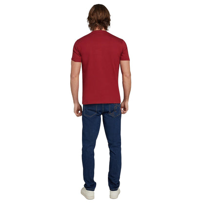 Claret - Back - Raging Bull Mens Rugby Department T-Shirt