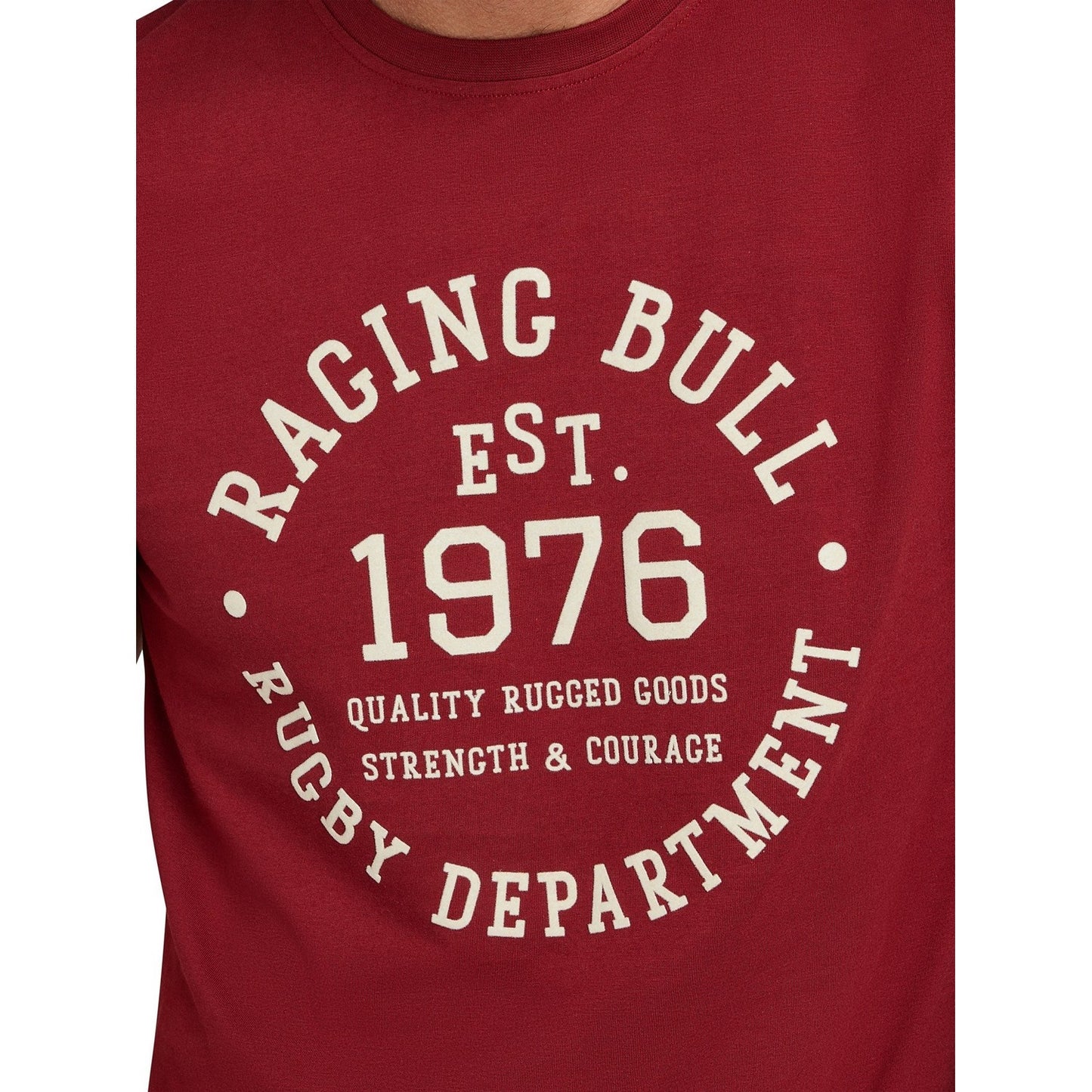 Claret - Side - Raging Bull Mens Rugby Department T-Shirt