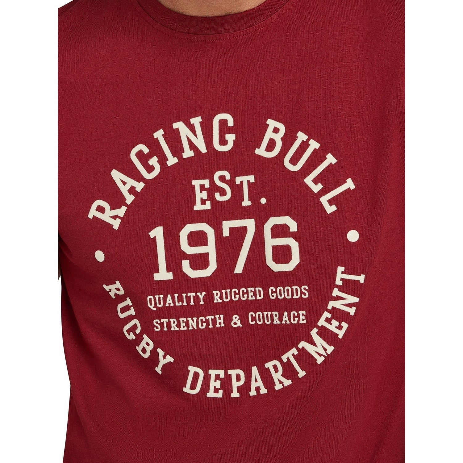 Claret - Side - Raging Bull Mens Rugby Department T-Shirt