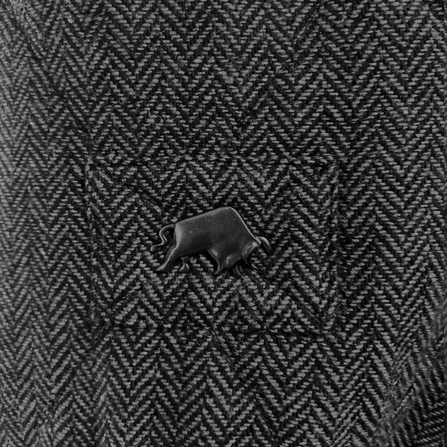 Charcoal - Side - Raging Bull Mens Quilted Herringbone Padded Jacket