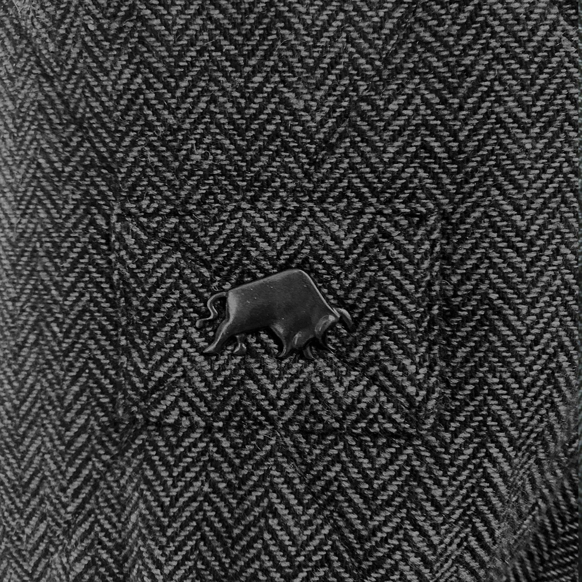 Charcoal - Side - Raging Bull Mens Quilted Herringbone Padded Jacket