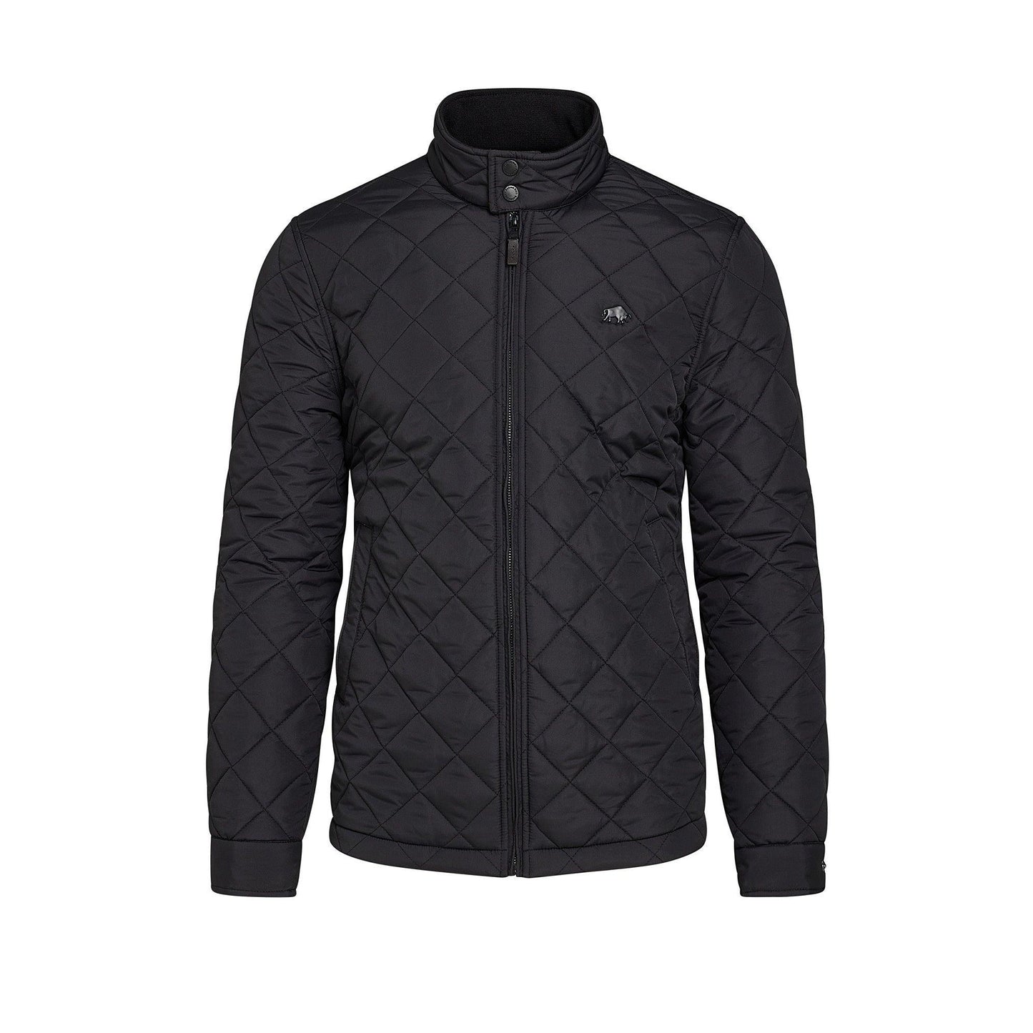 Black - Front - Raging Bull Mens Quilted Lightweight Harrington Padded Jacket