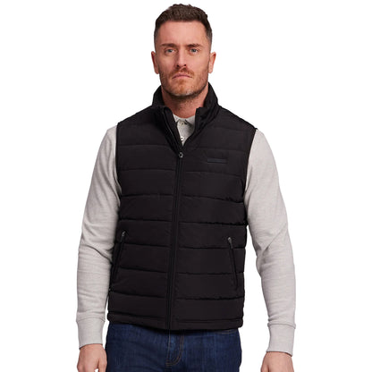 Black - Side - Raging Bull Mens Quilted Midweight Gilet