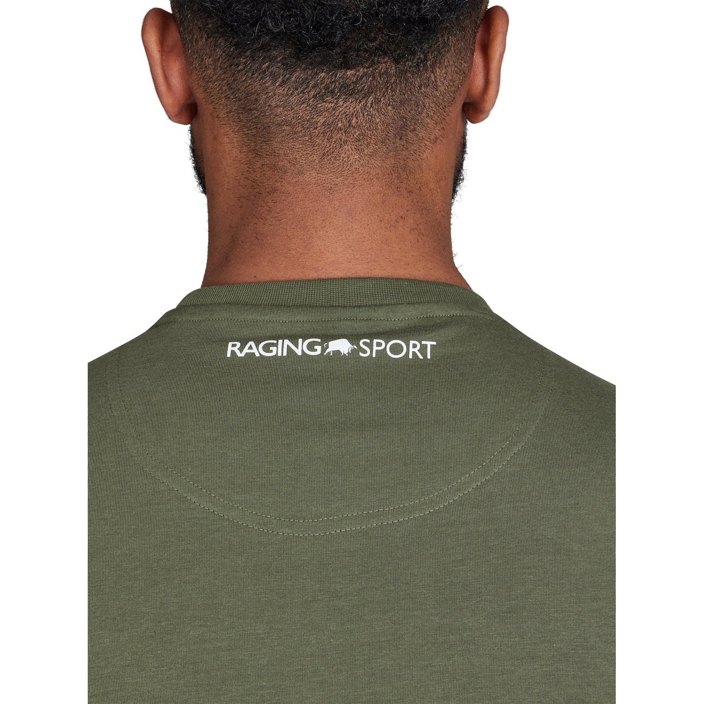 Army Green - Back - Raging Bull Mens RB Sport No Limits T-Shirt