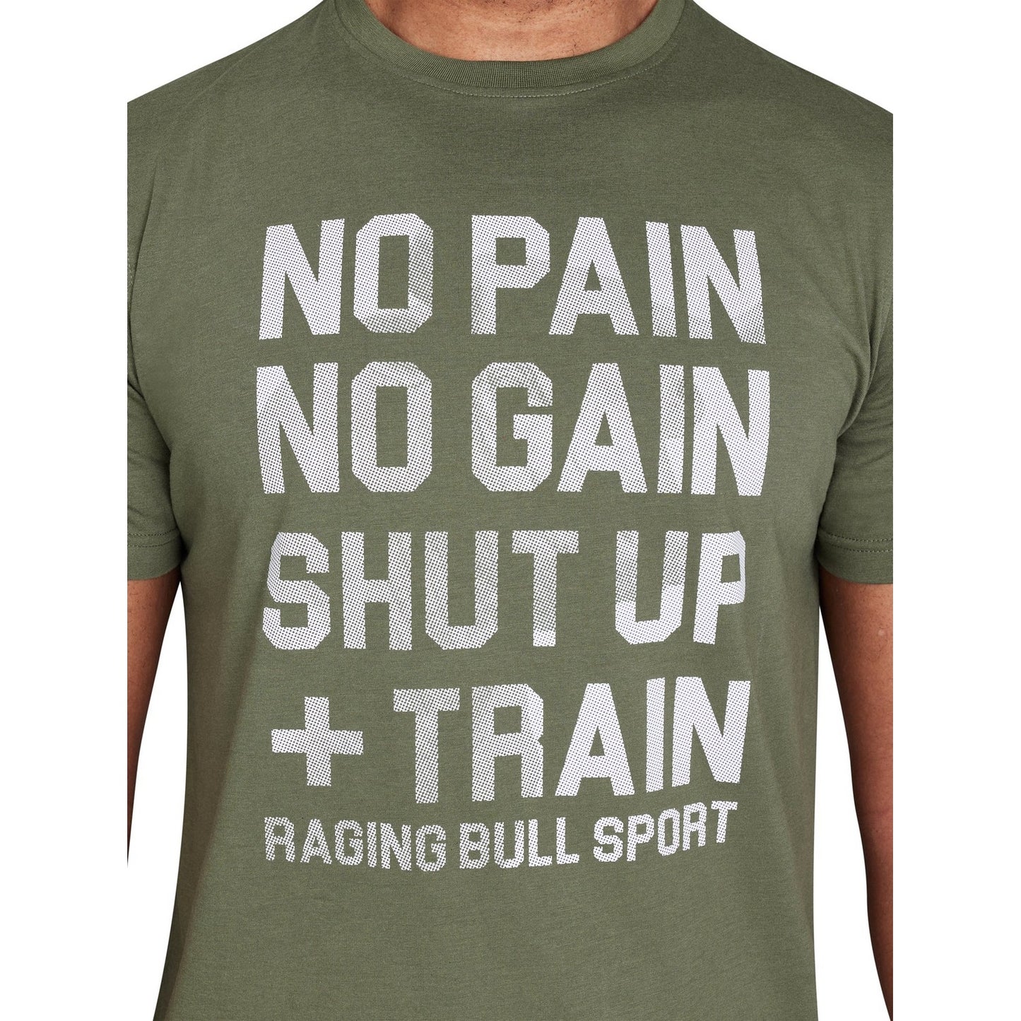 Army Green - Side - Raging Bull Mens RB Sport No Limits T-Shirt