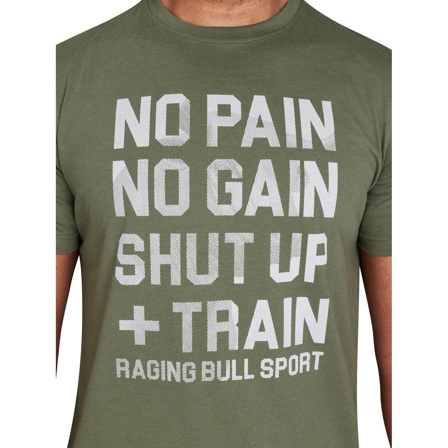 Army Green - Side - Raging Bull Mens RB Sport No Limits T-Shirt