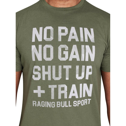 Army Green - Side - Raging Bull Mens RB Sport No Limits T-Shirt