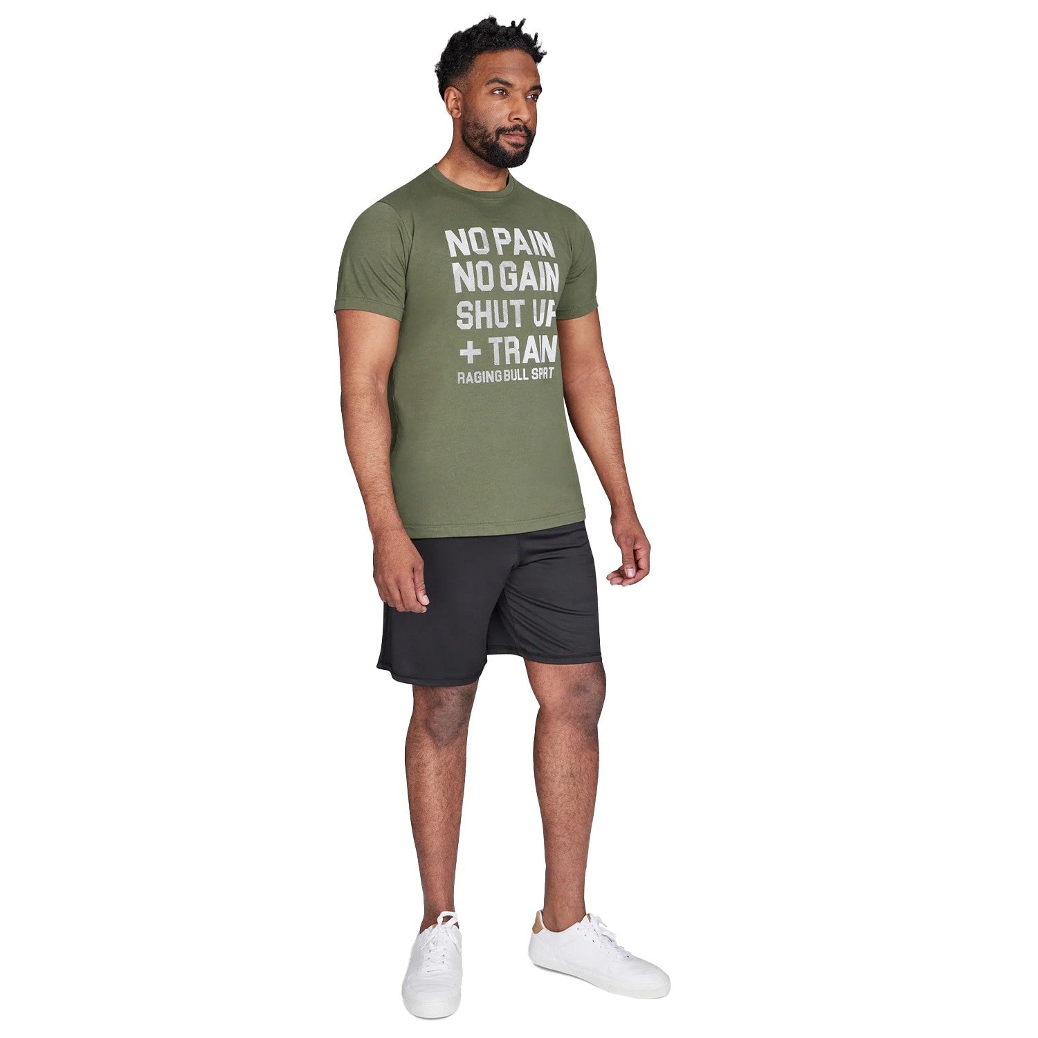 Army Green - Pack Shot - Raging Bull Mens RB Sport No Limits T-Shirt