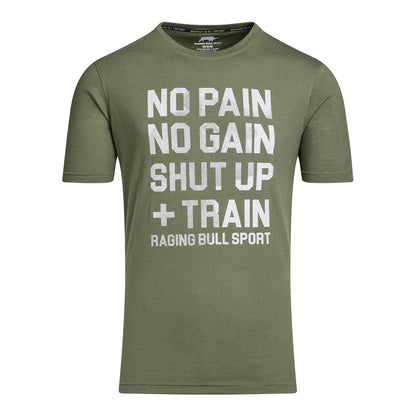 Army Green - Front - Raging Bull Mens RB Sport No Limits T-Shirt