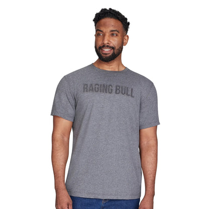 Charcoal - Lifestyle - Raging Bull Mens Logo Bouclé T-Shirt