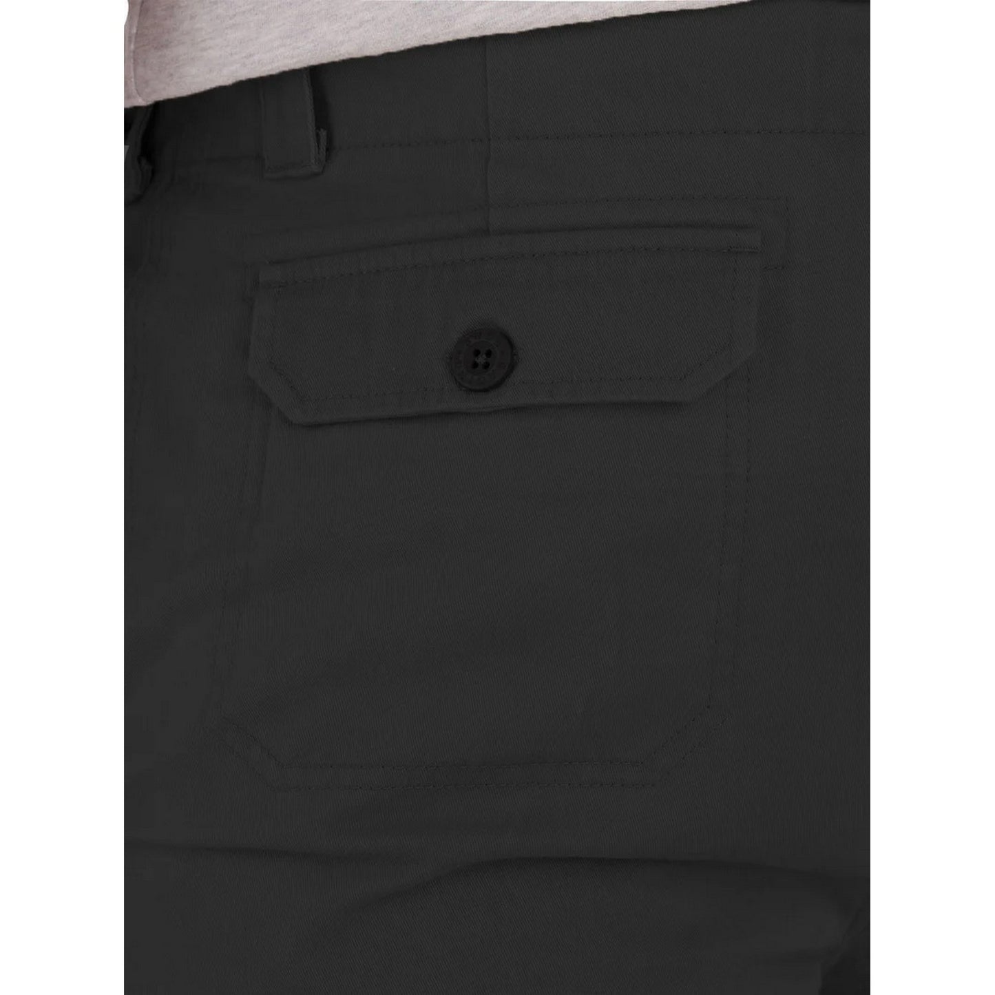 Black - Back - Raging Bull Mens Plain Cargo Shorts