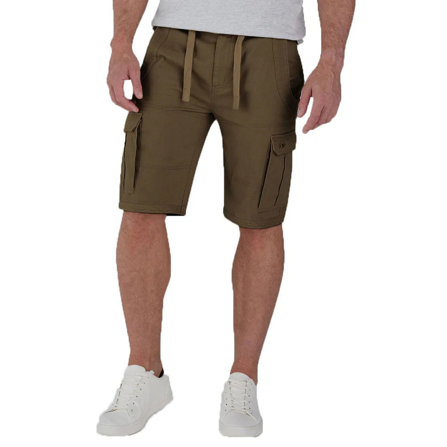 Brown - Front - Raging Bull Mens Plain Cargo Shorts