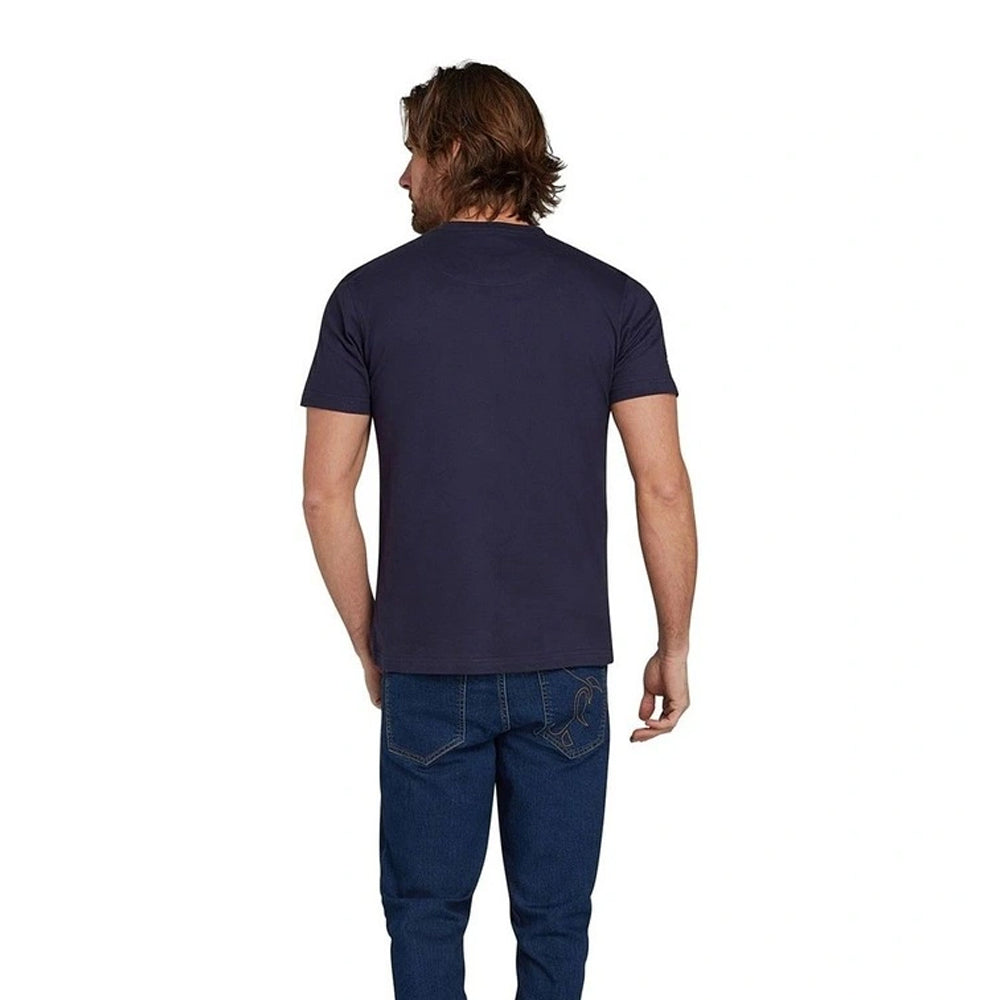 Navy - Back - Raging Bull Mens Word Bull Outline T-Shirt