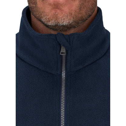 Navy - Side - Raging Bull Mens Full Zip Fleece Jacket