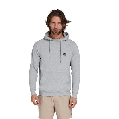 Grey Marl - Back - Raging Bull Mens Classic Pull Over Woven Patch Hoodie