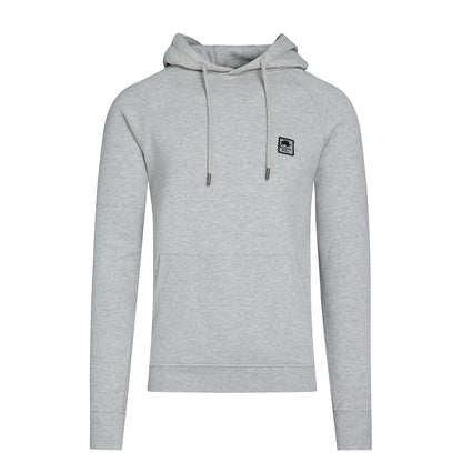 Grey Marl - Front - Raging Bull Mens Classic Pull Over Woven Patch Hoodie