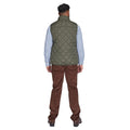 Khaki Green - Back - Raging Bull Mens Quilted Patch Pocket Gilet