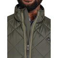 Khaki Green - Side - Raging Bull Mens Quilted Patch Pocket Gilet
