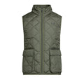 Khaki Green - Front - Raging Bull Mens Quilted Patch Pocket Gilet