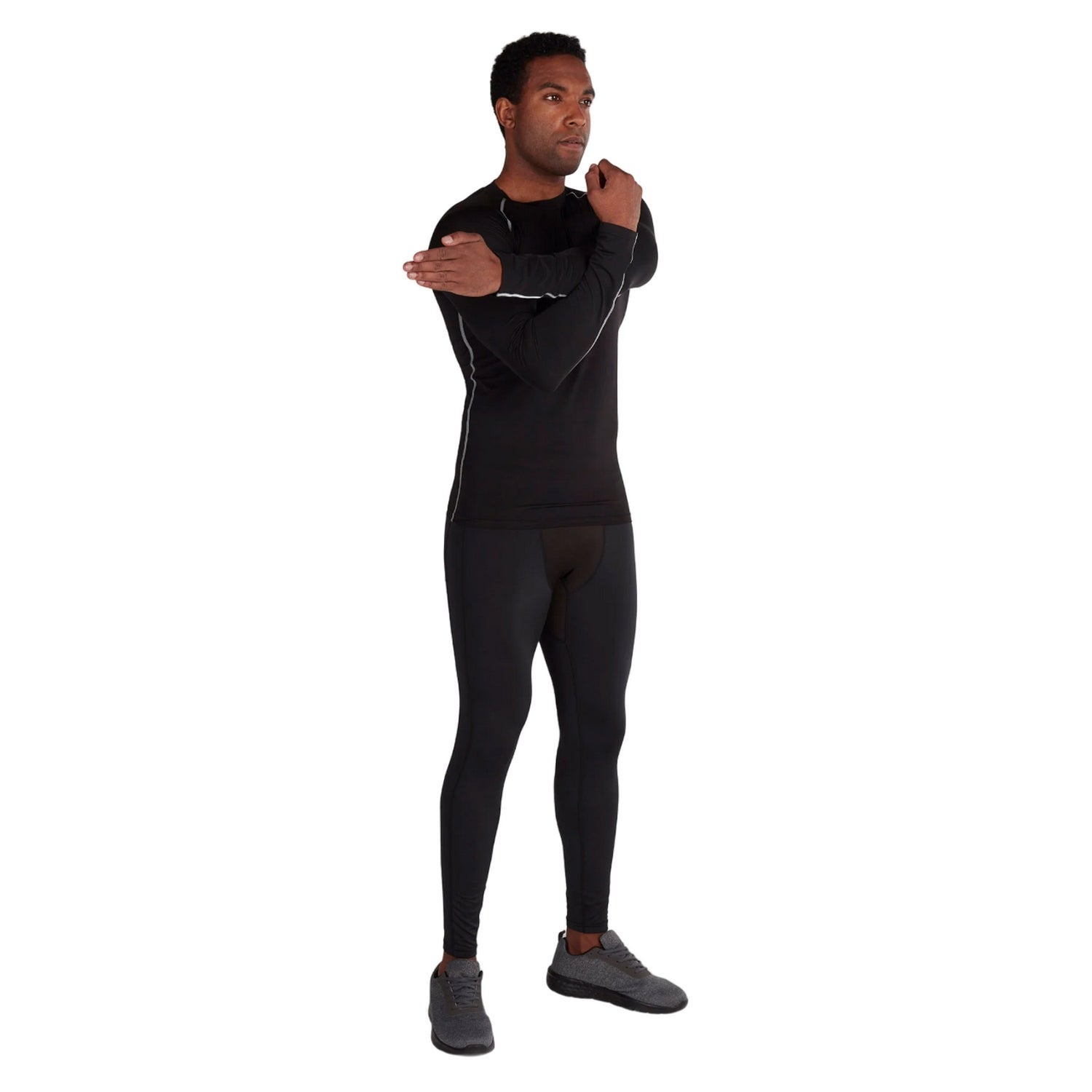 Black - Back - Raging Bull Mens Compression Base Layer Leggings