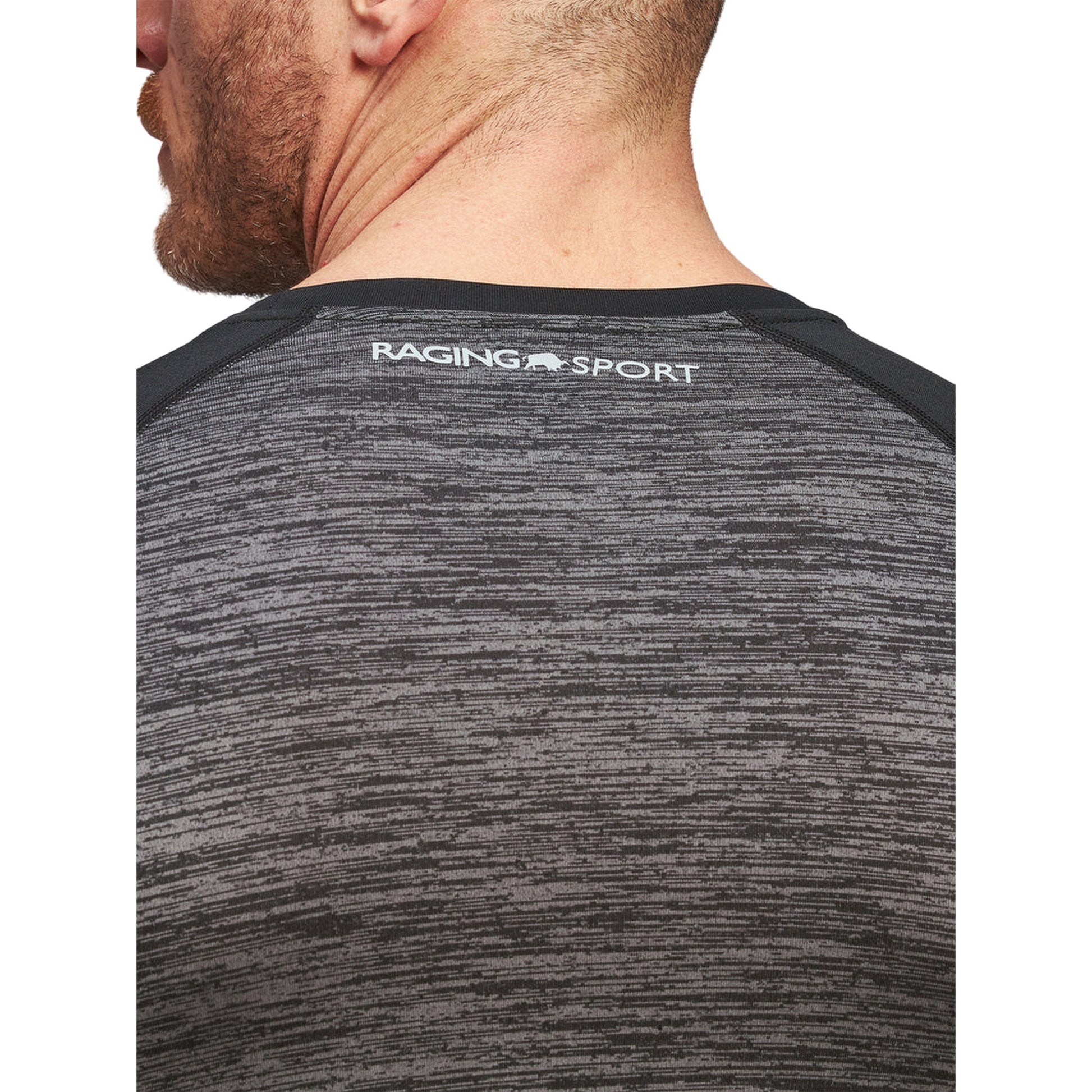 Black - Back - Raging Bull Mens Performance Long-Sleeved T-Shirt