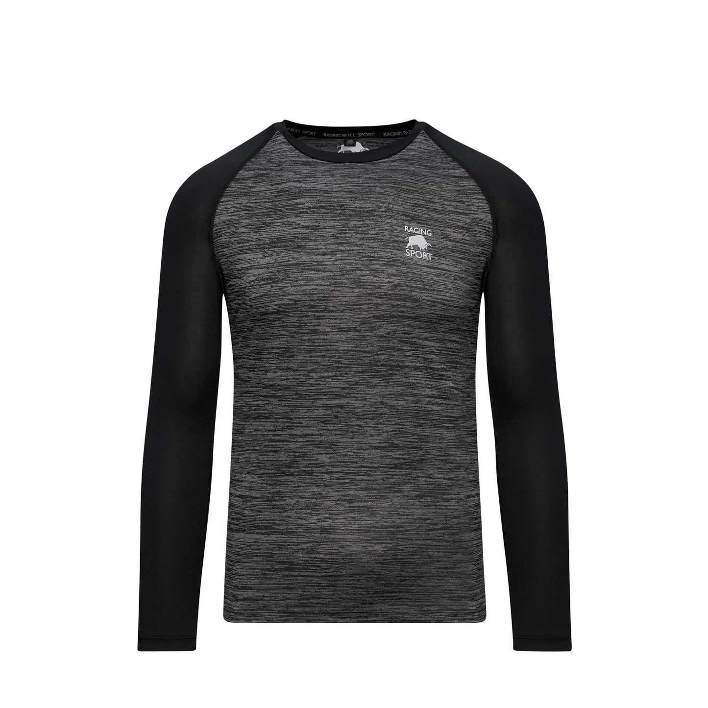 Black - Front - Raging Bull Mens Performance Long-Sleeved T-Shirt