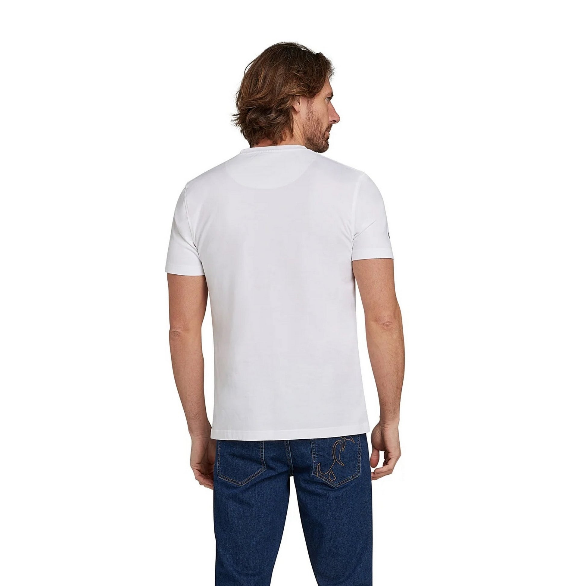 White - Back - Raging Bull Mens Racers Ruck & Maul T-Shirt