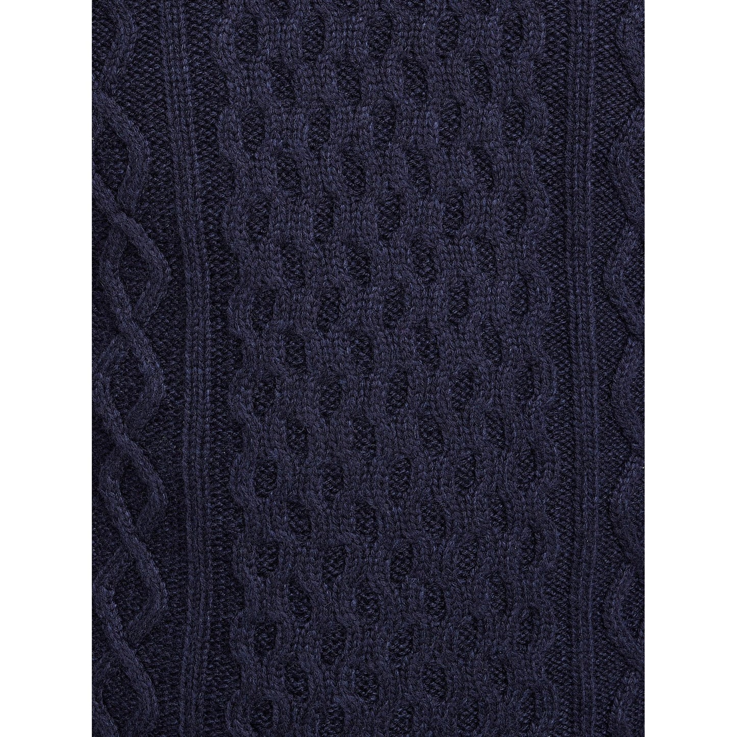 Navy - Lifestyle - Raging Bull Mens Chunky Cable Knit Crew Neck Jumper