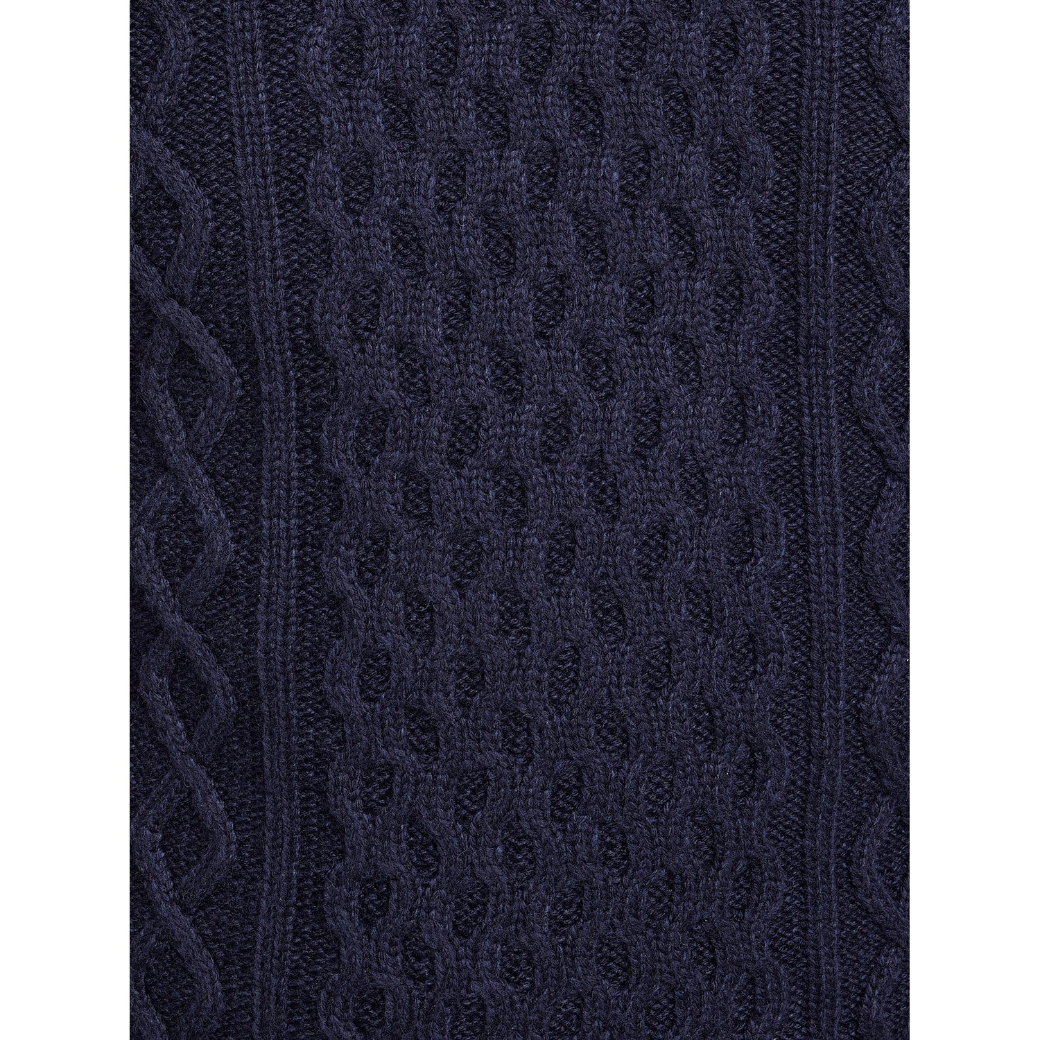 Navy - Lifestyle - Raging Bull Mens Chunky Cable Knit Crew Neck Jumper