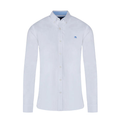 White - Front - Raging Bull Mens Classic Oxford Long-Sleeved Shirt