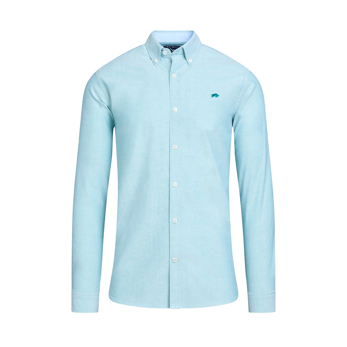 Green - Front - Raging Bull Mens Classic Oxford Long-Sleeved Shirt