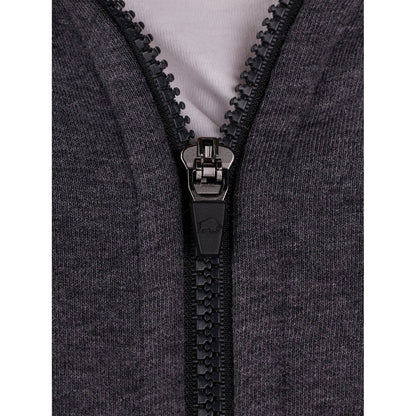 Dark Grey Marl - Side - Raging Bull Mens Logo Full Zip Hoodie