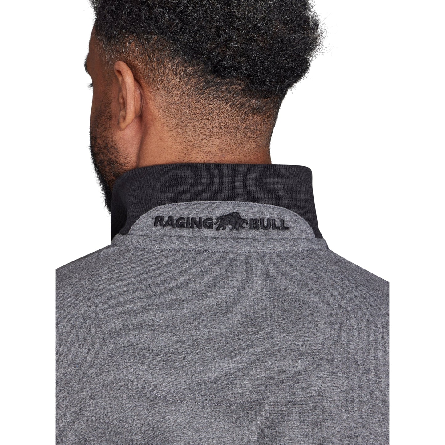 Charcoal - Lifestyle - Raging Bull Mens Contrast Panel Polo Shirt