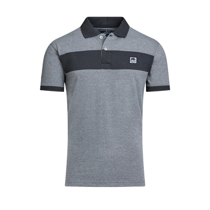 Charcoal - Front - Raging Bull Mens Contrast Panel Polo Shirt
