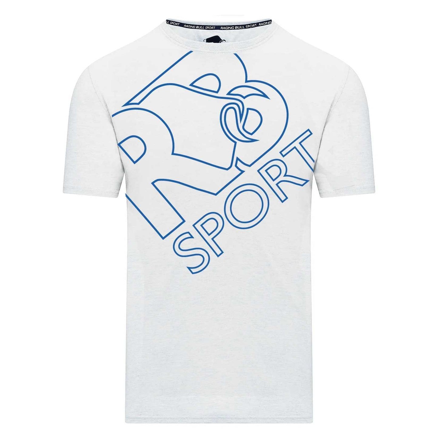 White - Front - Raging Bull Mens RB Sport Logo T-Shirt