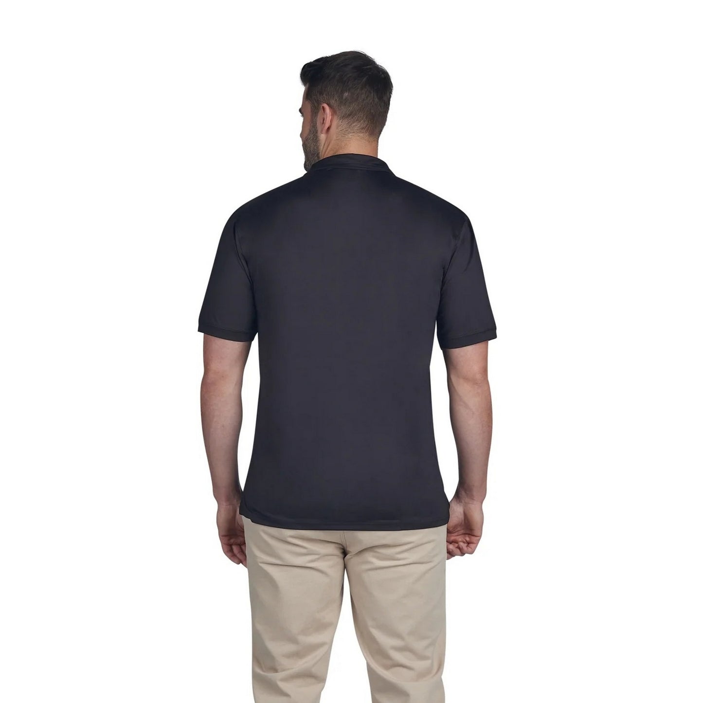 Black - Back - Raging Bull Mens Golf Tech Polo Shirt