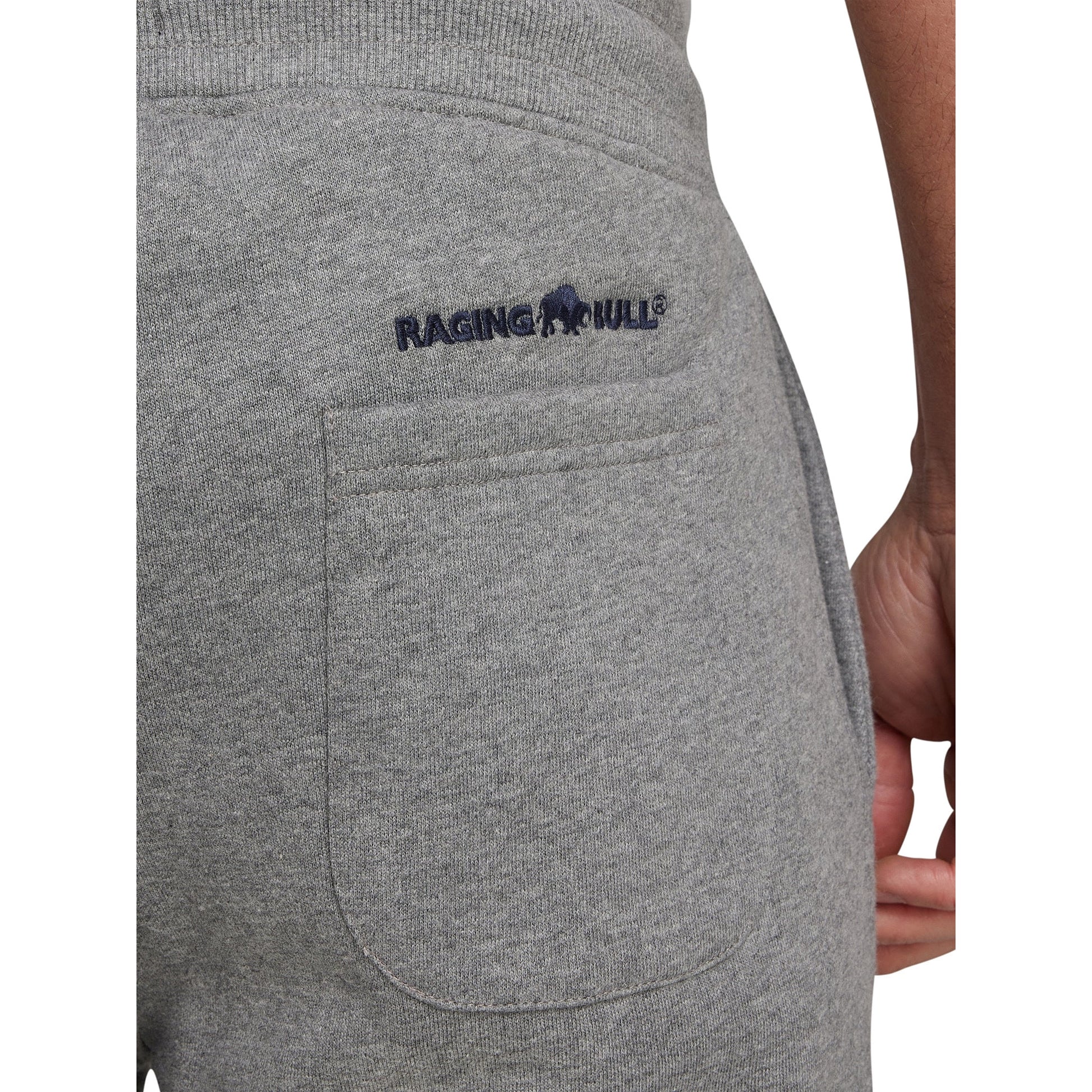 Grey Marl - Back - Raging Bull Mens Classic Jersey Shorts