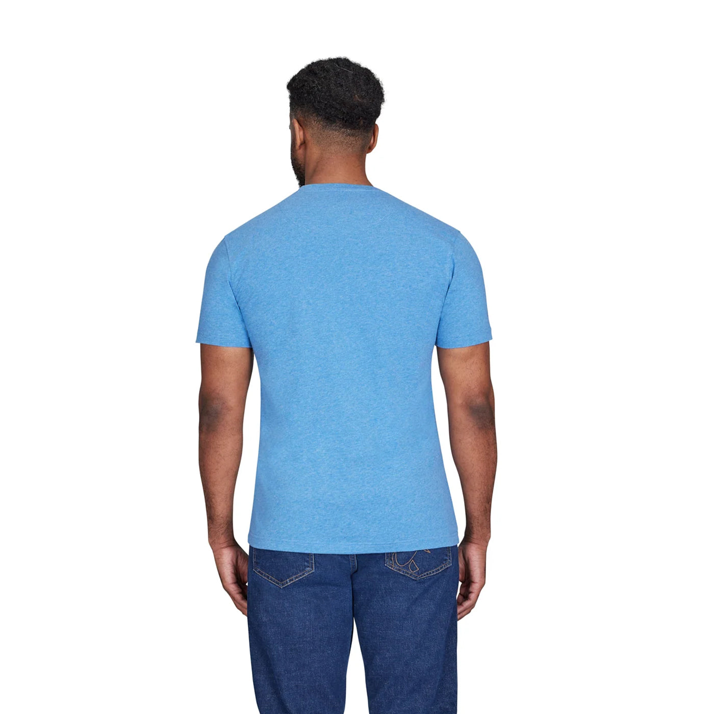 Denim Blue - Back - Raging Bull Mens Scatter Stitch T-Shirt