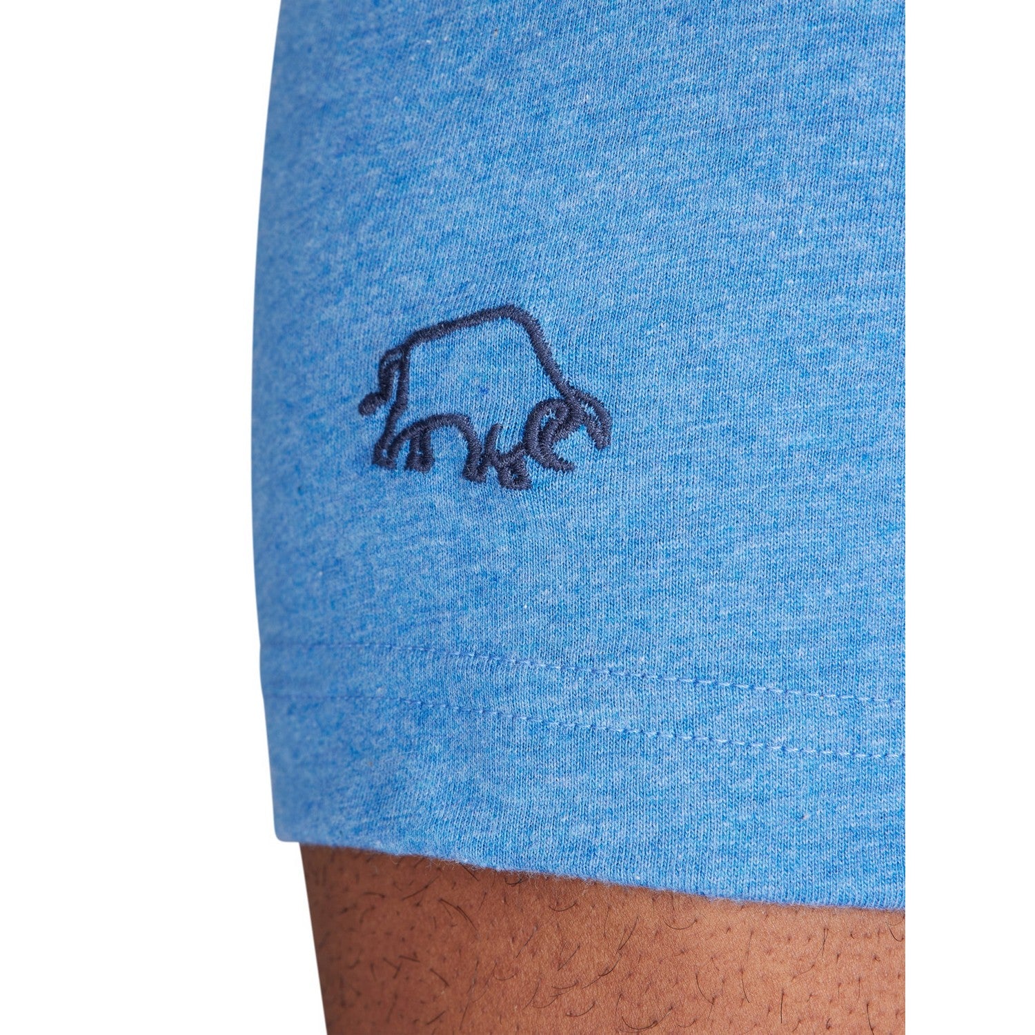 Denim Blue - Side - Raging Bull Mens Scatter Stitch T-Shirt