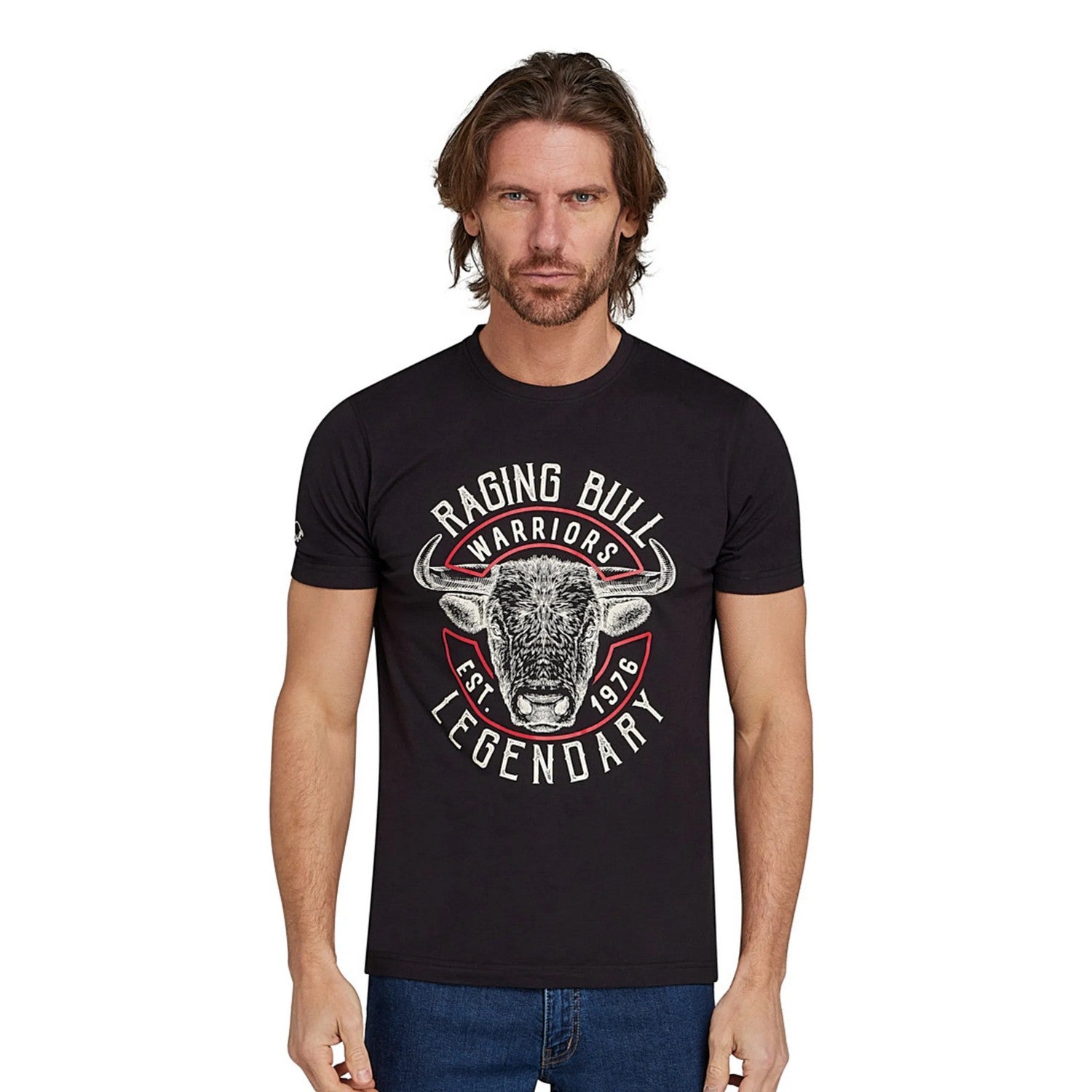 Black - Lifestyle - Raging Bull Mens Warriors T-Shirt