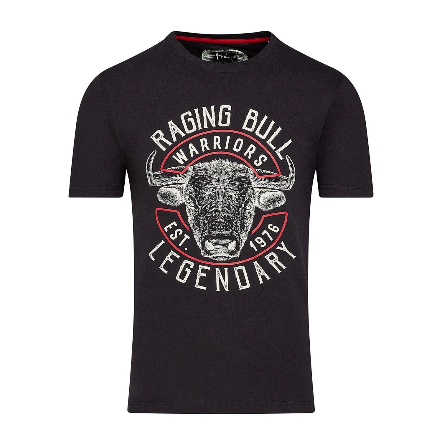 Black - Front - Raging Bull Mens Warriors T-Shirt