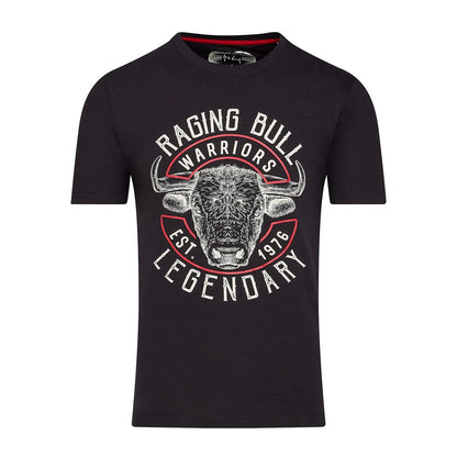 Black - Front - Raging Bull Mens Warriors T-Shirt