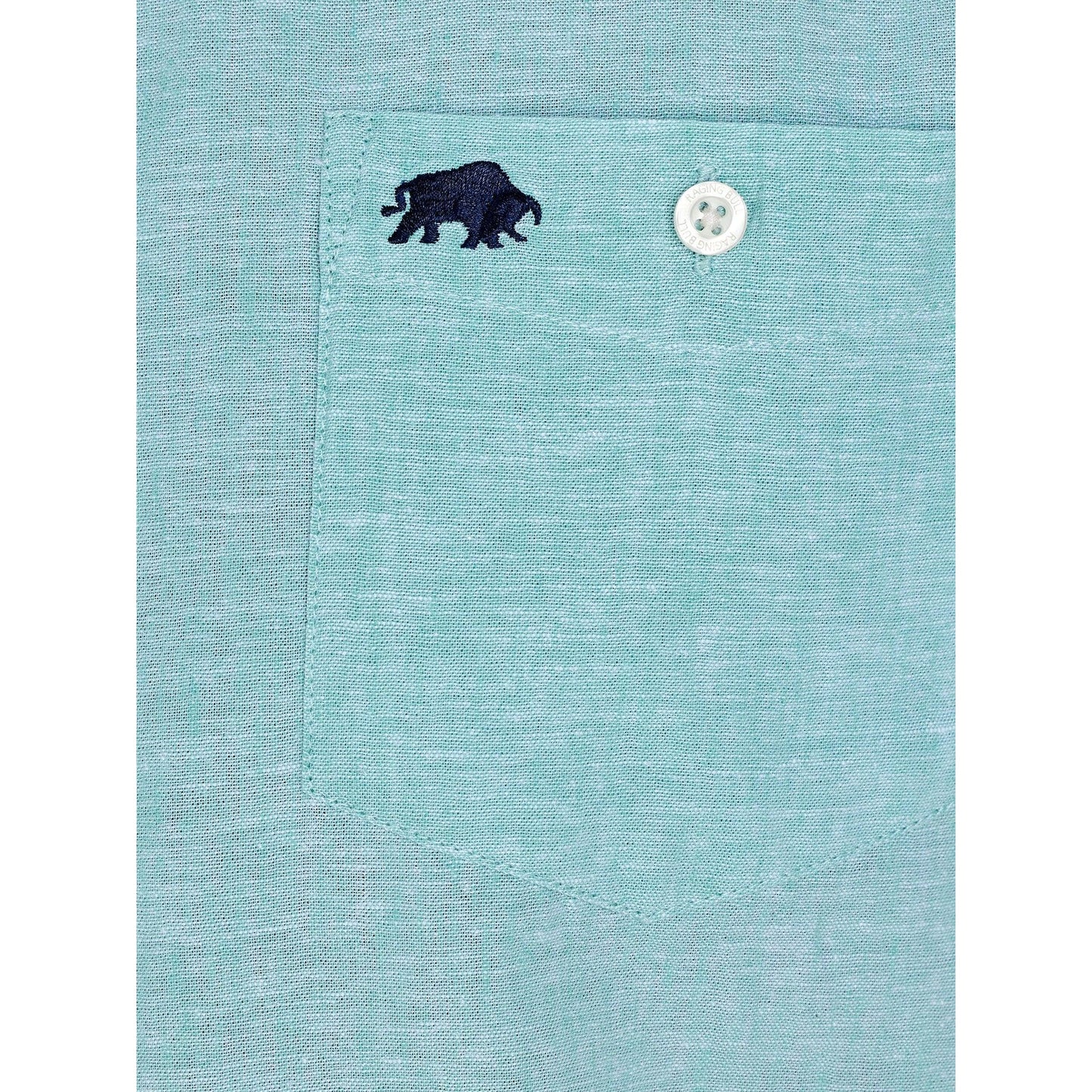 Apple Green - Pack Shot - Raging Bull Mens Classic Linen Short-Sleeved Shirt