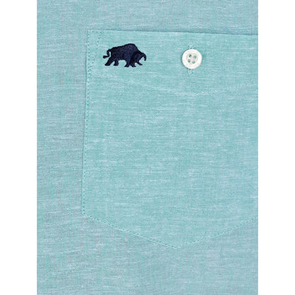 Apple Green - Pack Shot - Raging Bull Mens Classic Linen Short-Sleeved Shirt