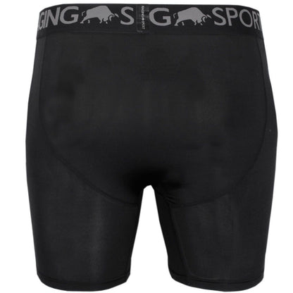 Black - Back - Raging Bull Mens Compression Shorts