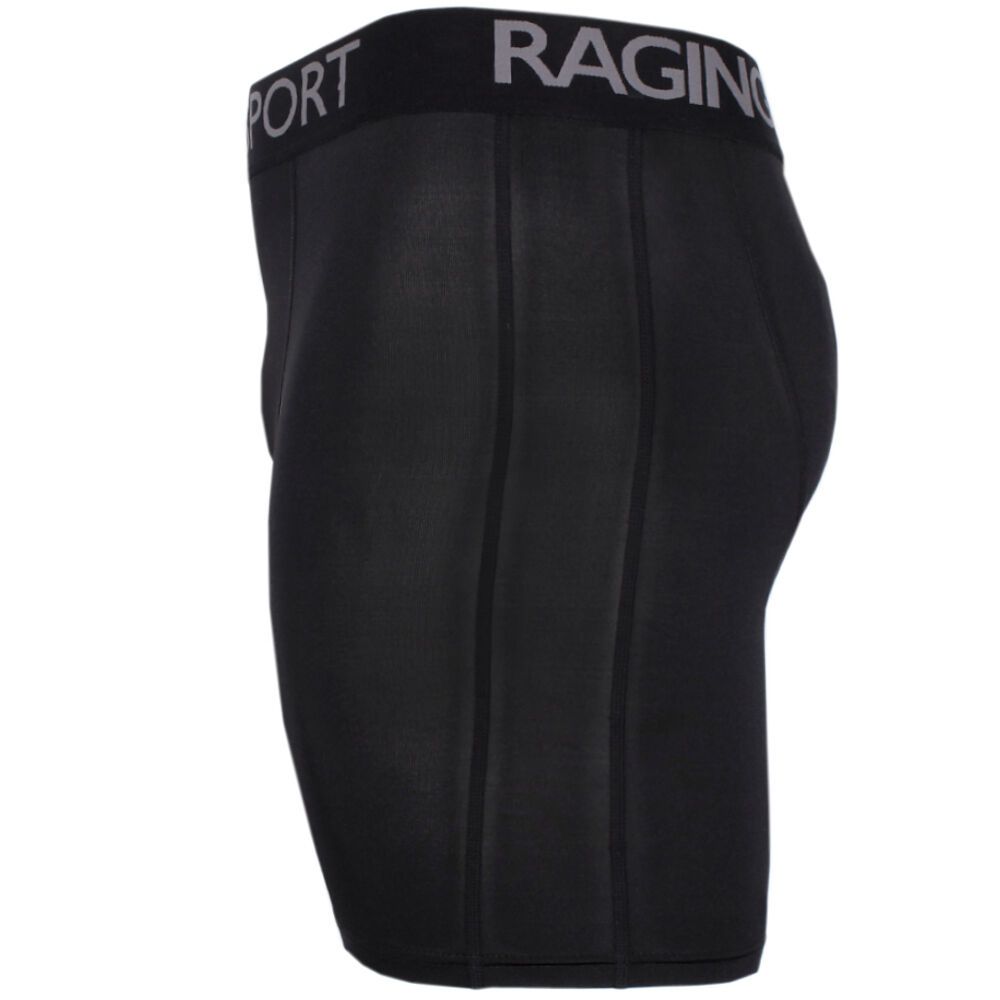 Black - Side - Raging Bull Mens Compression Shorts