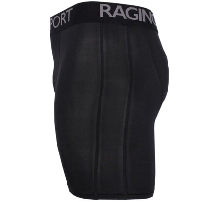 Black - Side - Raging Bull Mens Compression Shorts