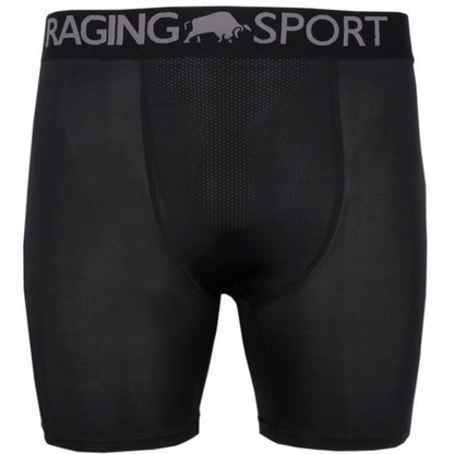 Black - Front - Raging Bull Mens Compression Shorts
